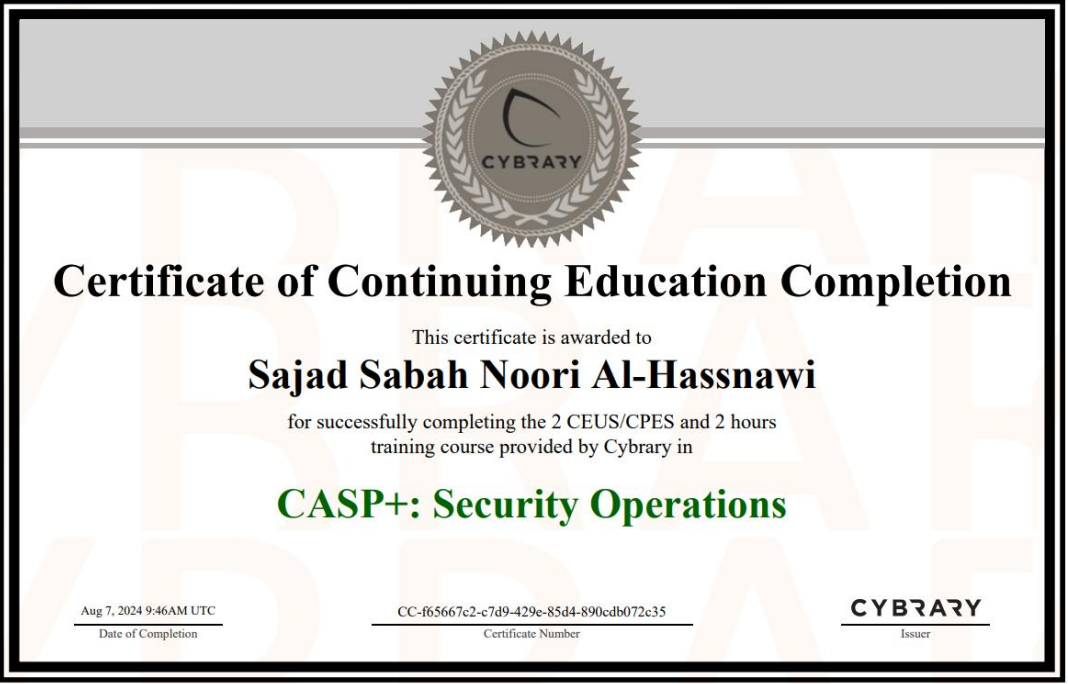 CASP+ Certified